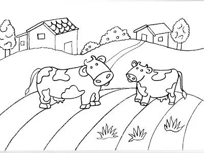 Dibujos gratis para imprimir y colorear de vacas ??, ??