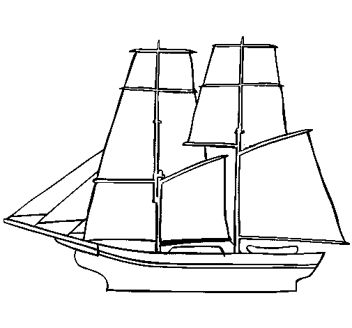 Dibujo de Velero 1 para Colorear