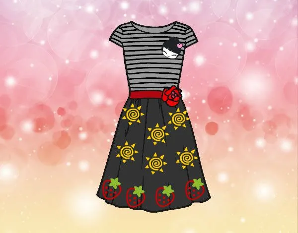 Dibujo de vestido casual glam chic 47 street pintado por Aylu2339 ...