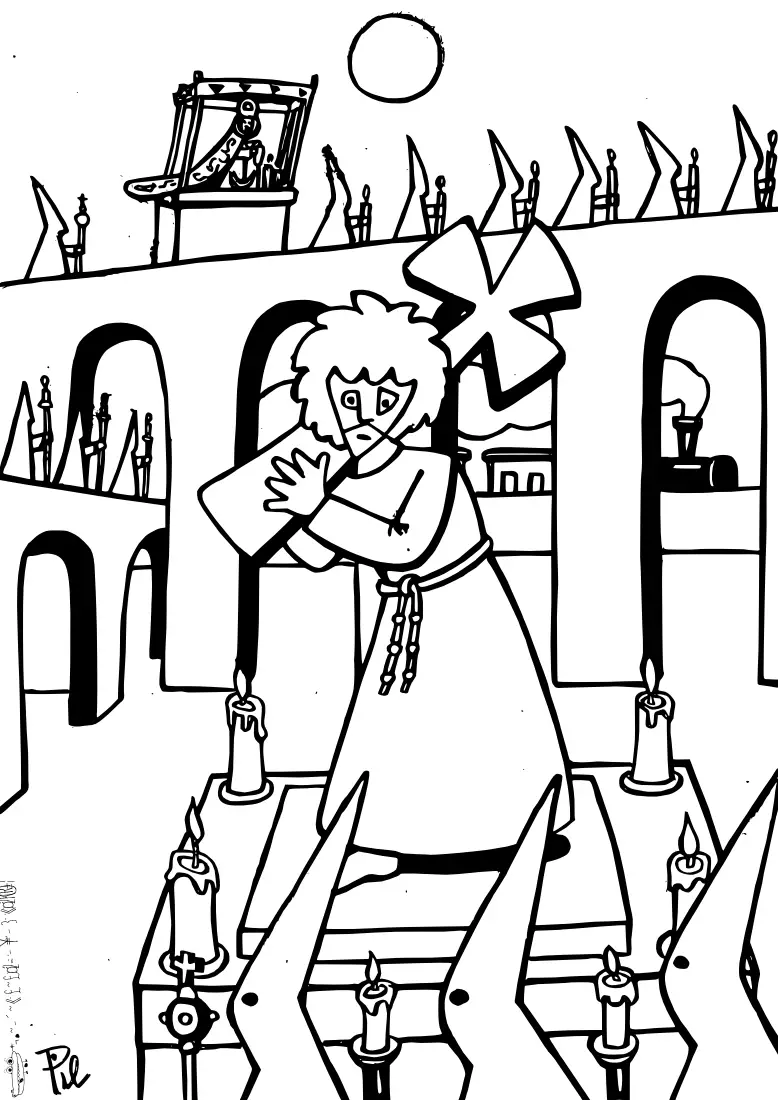 Dibujo de viernes santo para colorear -Manualidades Infantiles