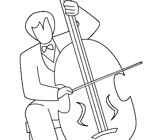 Dibujo de Violonchelo para Colorear