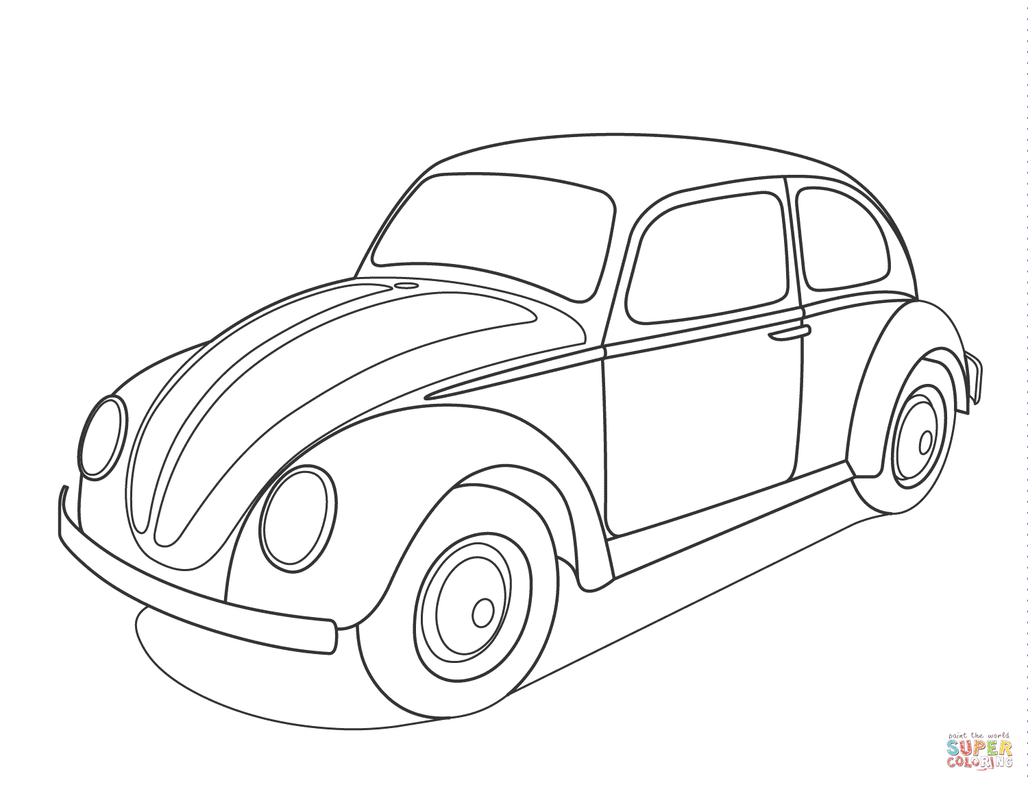 Dibujo de Volkswagen Escarabajo para colorear | Dibujos para ...