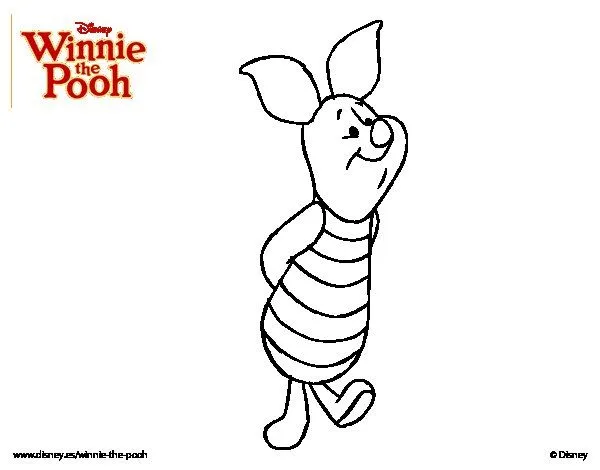 Dibujo de Winnie the Pooh - Piglet para Colorear - Dibujos.net