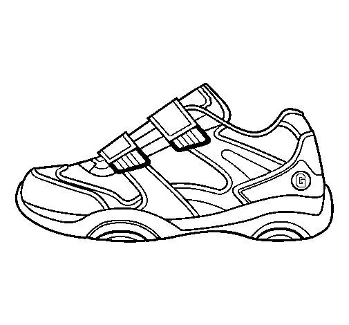 Dibujo de Zapatilla 1 para Colorear - Dibujos.net