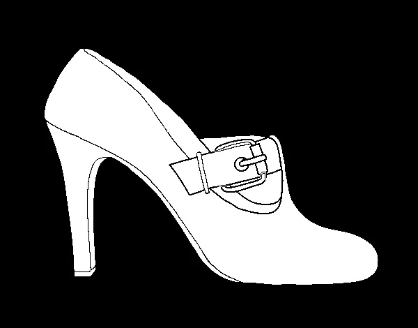 Dibujo de Zapatos elegantes para Colorear