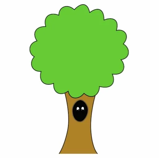 dibujo_animado_verde_del_arbol ...