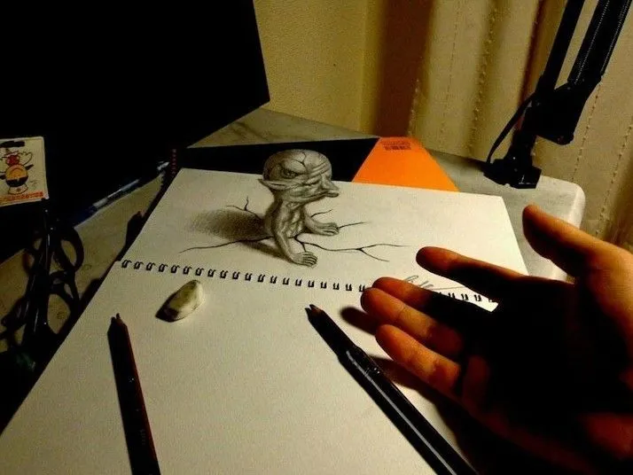 TECNO BLOG: IMPRESIONANTES DIBUJOS 3D A LAPIZ