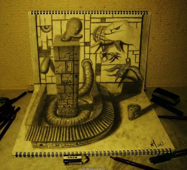 Megapost: Dibujos 3d sobre papel - Taringa!