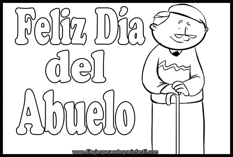 Dibujos dia del abuelo para colorear - Imagui