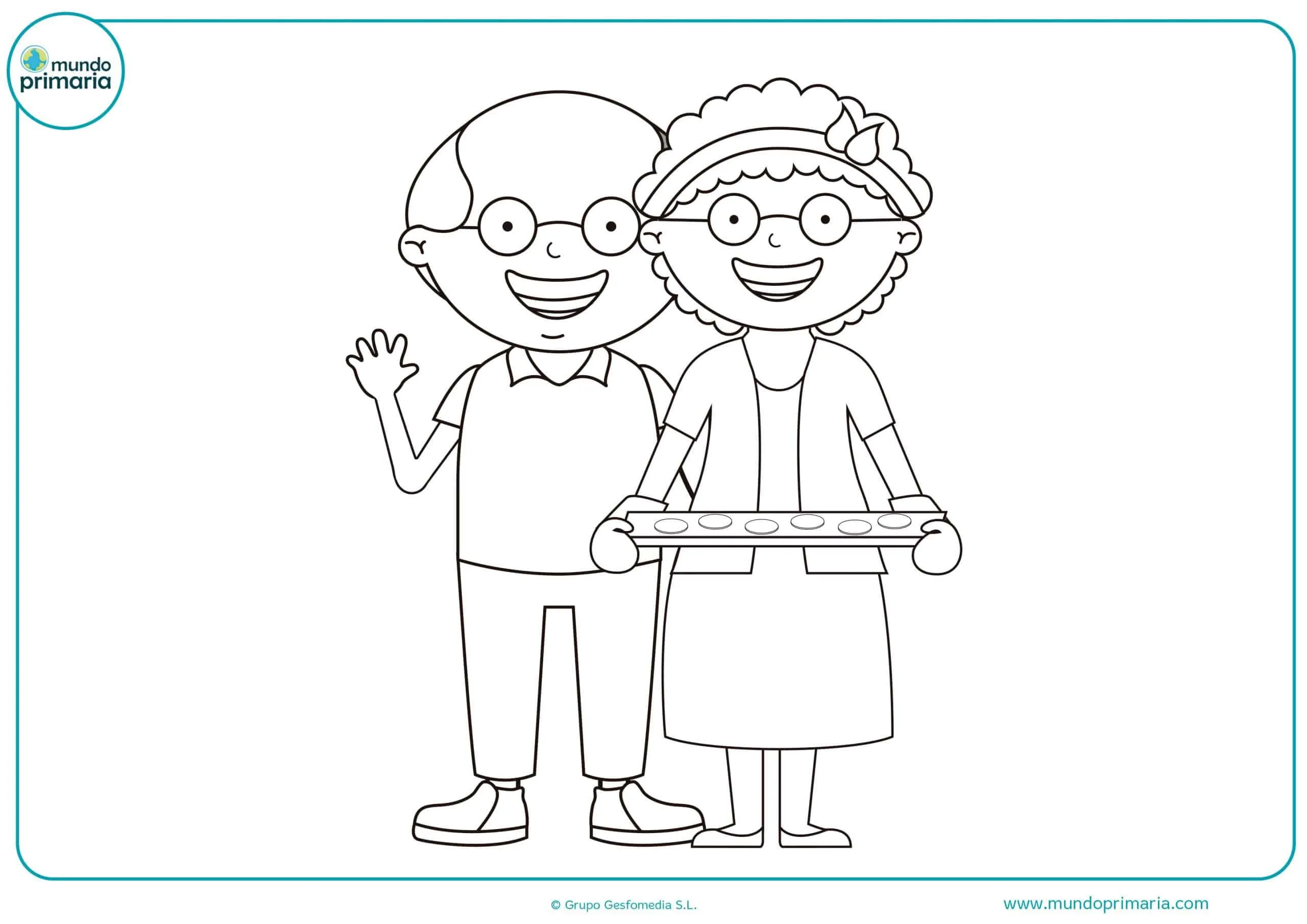 ▷ Dibujos de Abuelos y Abuelas para Colorear