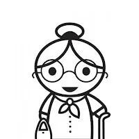 DIBUJOS DE ABUELOS PARA COLOREAR