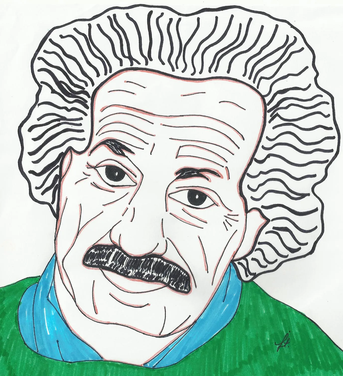 ARTE, FOTOS Y DIBUJOS: DIBUJO DE ALBERT EINSTEIN PARA IMPRIMIR