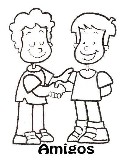 DIBUJOS DE AMIGOS PARA PINTAR Y COLOREAR