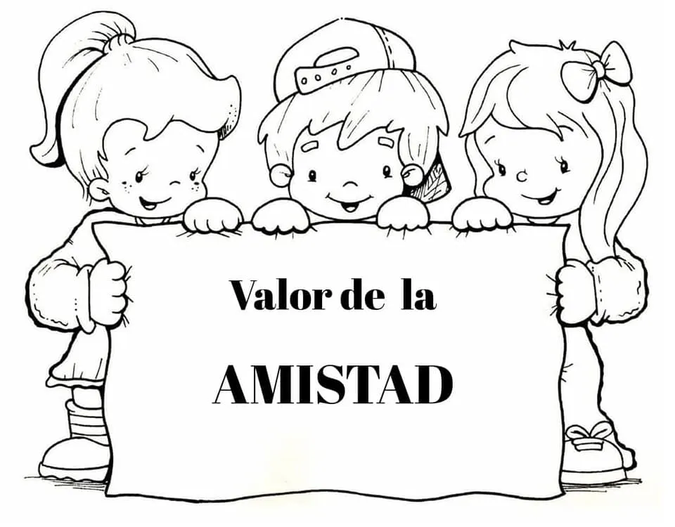 Dibujos de amistad para colorear, descargar e imprimir | Colorear imágenes