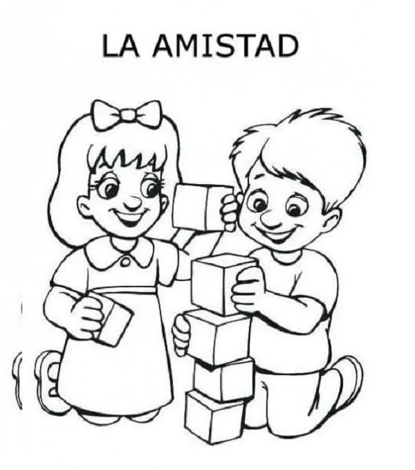 Dibujos de amistad para colorear, descargar e imprimir | Colorear imágenes