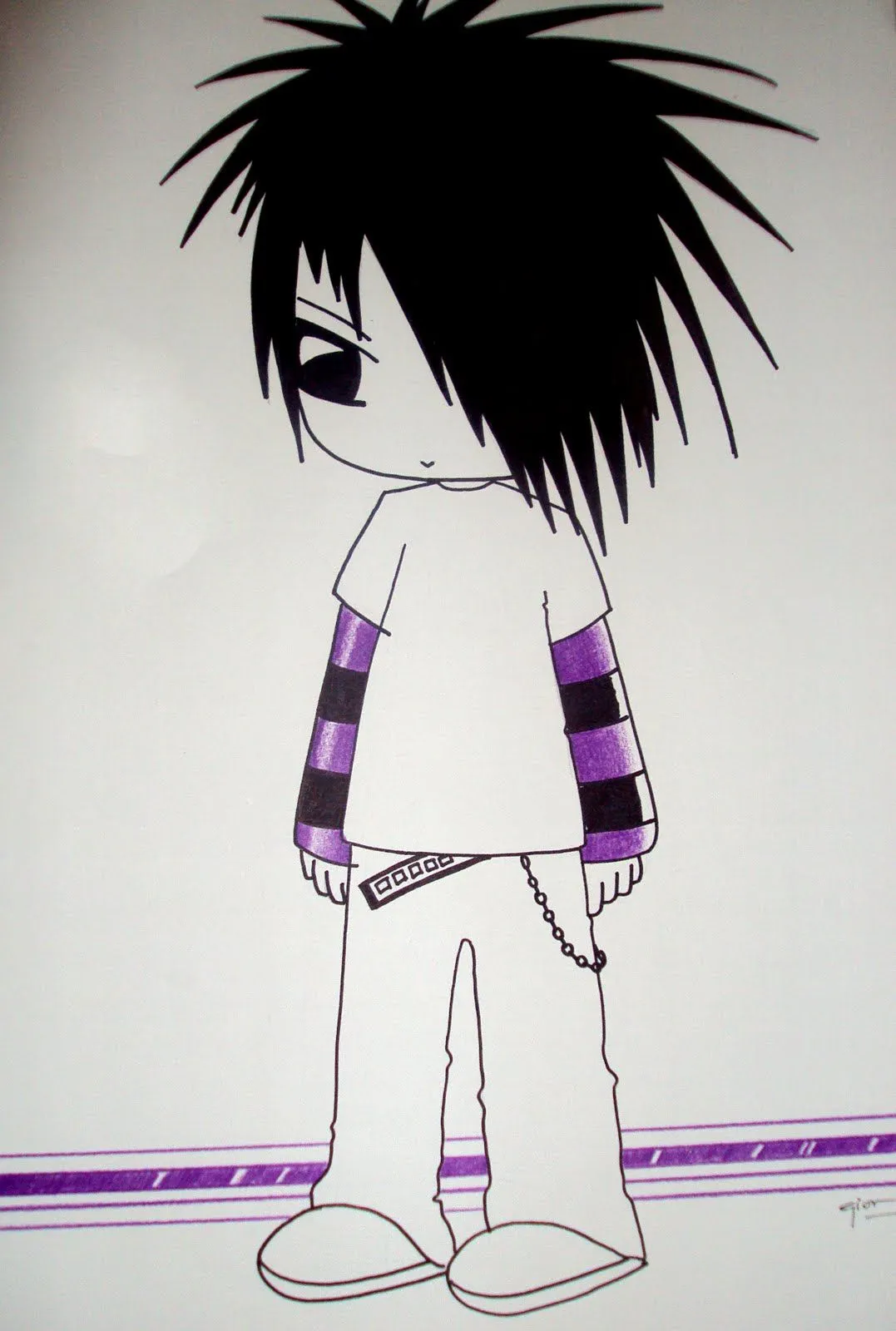 Dibujos De Amor Emo A Lapiz