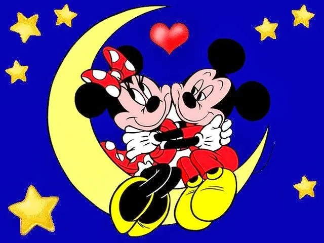 Imagenes gif y tiernas de Mickey y Minnie Mouse con mensajes - Imagui