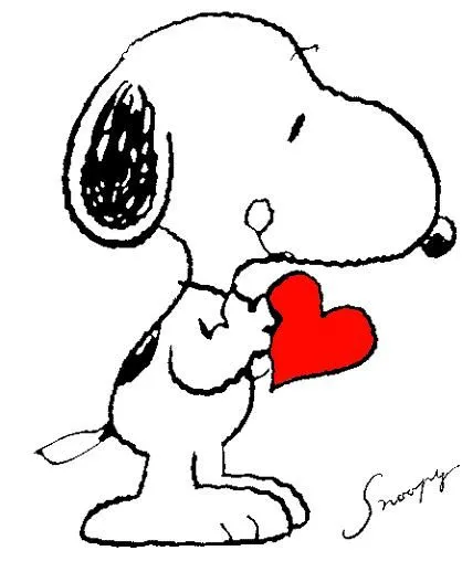 Dibujos de amor de Snoopy - Imagui