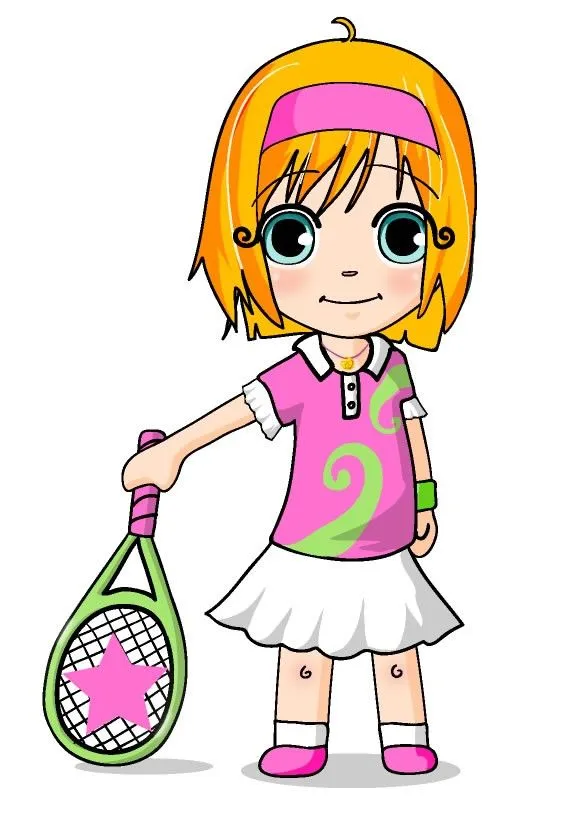 Dibujos de ANA para imprimir - dibujos de ana jugando tenis