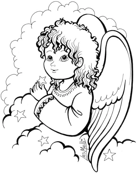 Dibujos del Ángel de la Guarda para colorear - Imagui