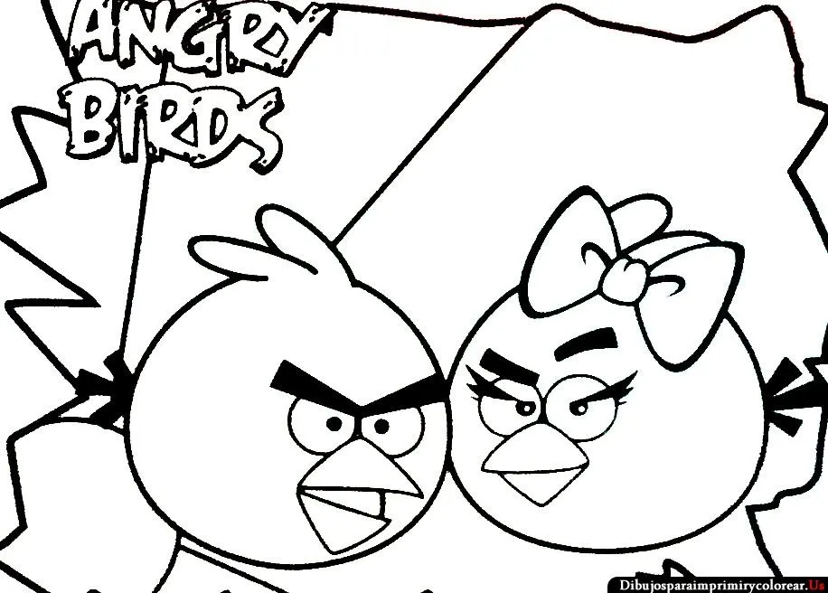 Dibujos de Angry Birds para Imprimir y Colorear - Dibujos Para ...