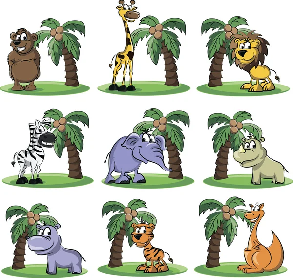 Dibujos animados de animales salvajes — Vector stock ...