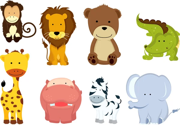 Dibujos animados de animales salvajes — Vector stock © artisticco ...