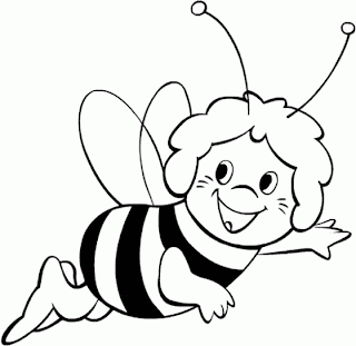 Dibujos animados para colorear: Abeja maya para colorear