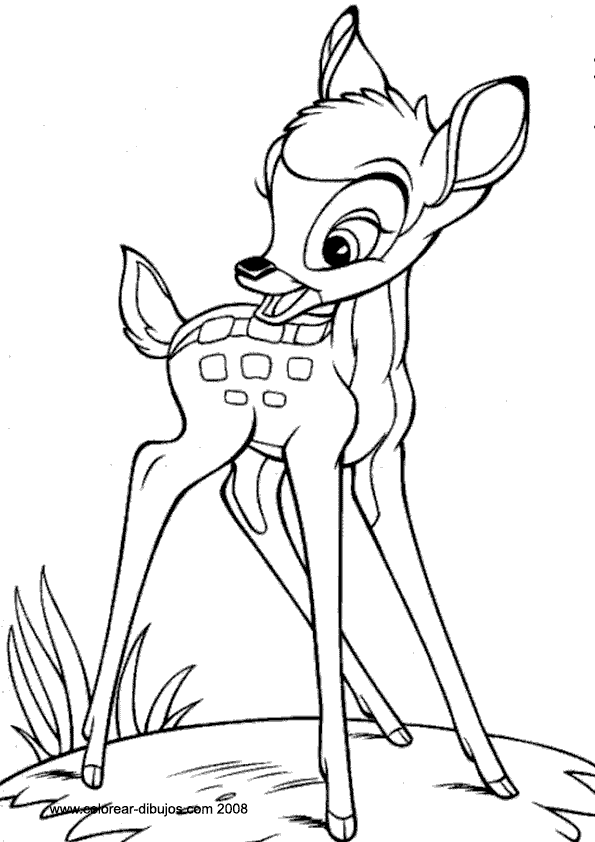 Dibujos animados para colorear: Bambi para colorear