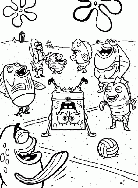 Dibujos animados para colorear: Bob esponja para colorear