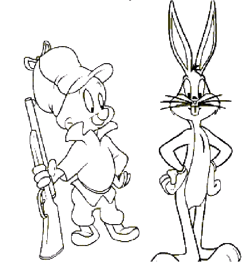 Dibujos animados para colorear: Bugs Bunny para colorear