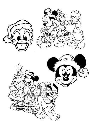 Dibujos animados para colorear: Dibujos disney navidad para colorear