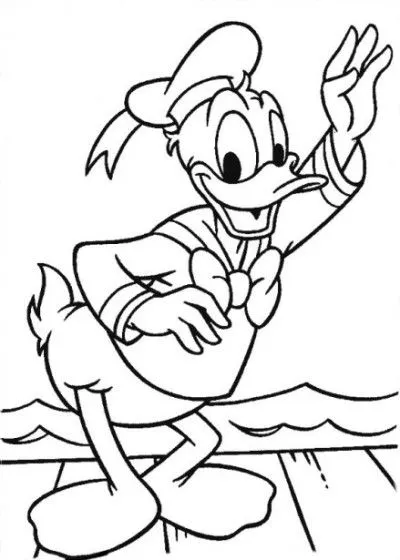 Dibujos animados para colorear: Donald para colorear