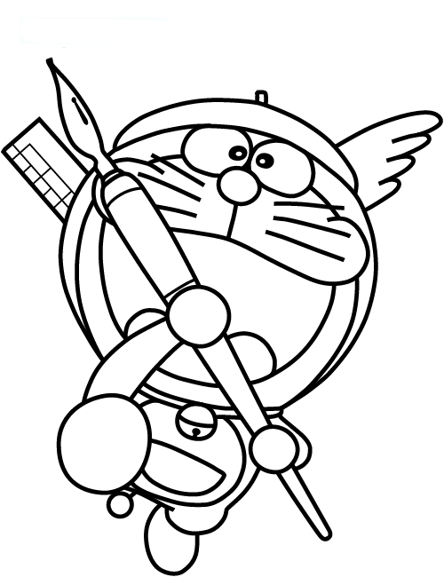 Dibujos animados para colorear: Doraemon para colorear