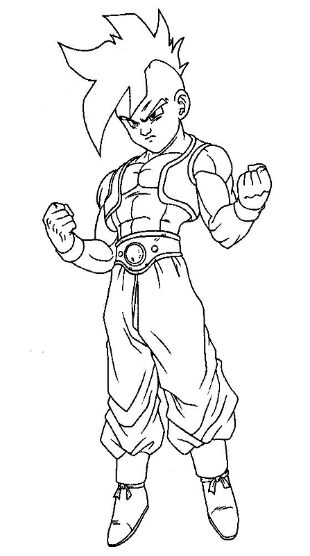 Dibujos animados para colorear: Dragon Ball Z Colorear