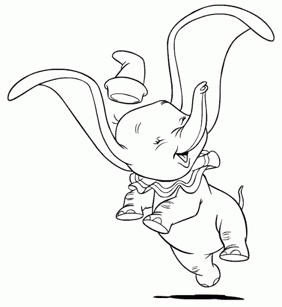 Dibujos animados para colorear: Dumbo para colorear