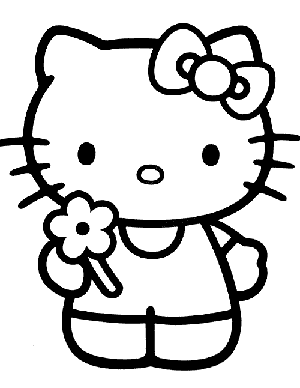 Dibujos animados para colorear: Hello Kitty para colorear