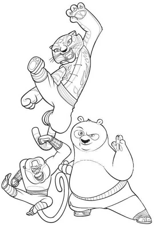 Dibujos animados para colorear: Kung Fu Panda para colorear