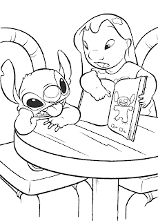 Dibujos animados para colorear: Lilo y Stitch para colorear