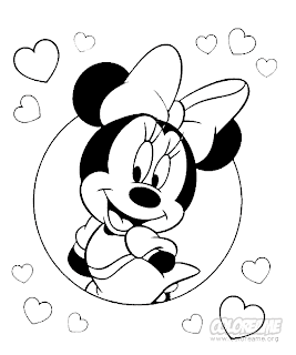 Dibujos animados para colorear: Minnie para colorear