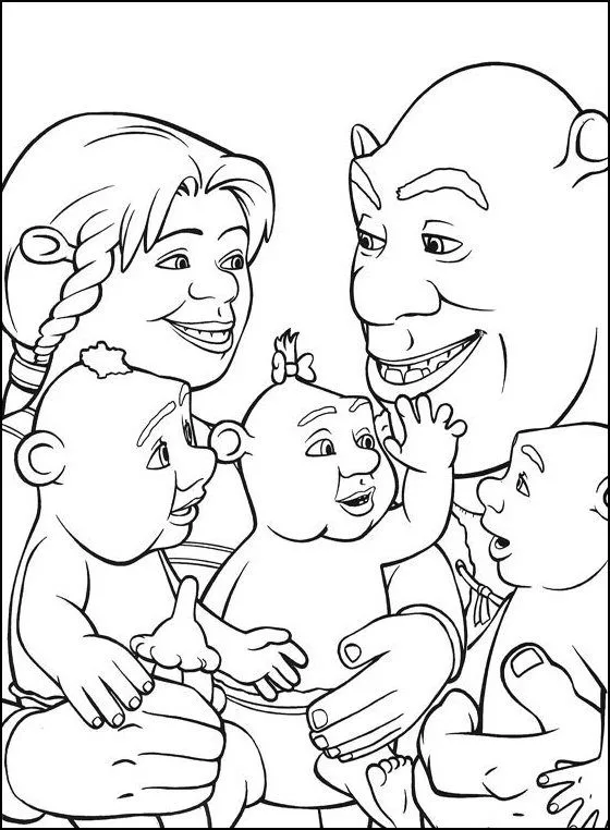 Dibujos animados para colorear: Shrek para colorear