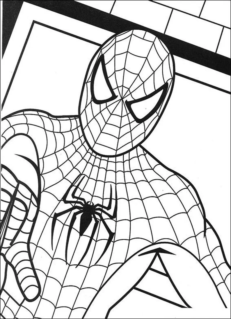 Dibujos animados para colorear: Spiderman para colorear