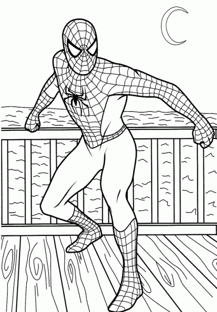 Dibujos animados para colorear: Spiderman para colorear