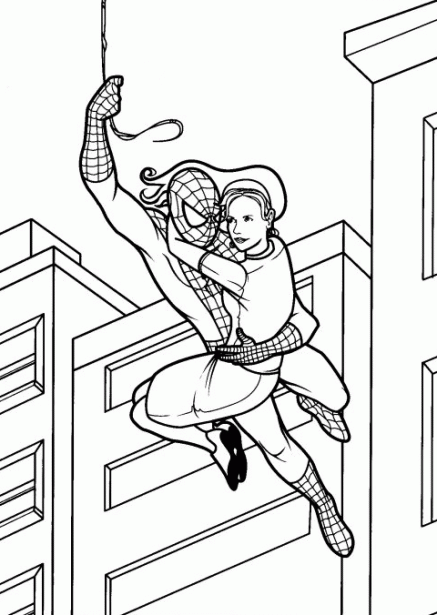 Dibujos animados para colorear: Spiderman para colorear