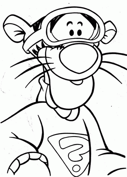 Dibujos animados para colorear: Tigger para colorear