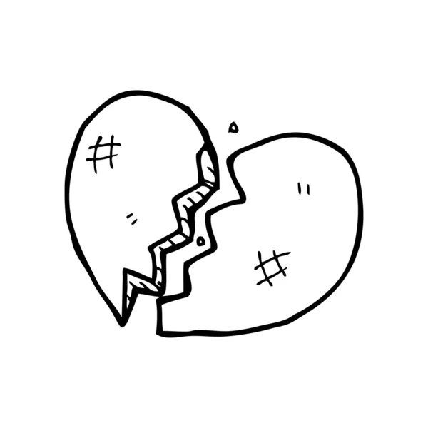 dibujos animados de corazón roto — Vector stock © lineartestpilot ...