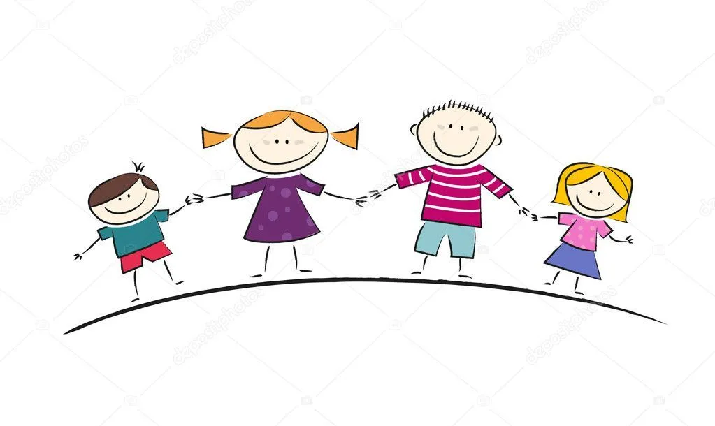 dibujos animados familia feliz — Vector stock © annafrajtova #