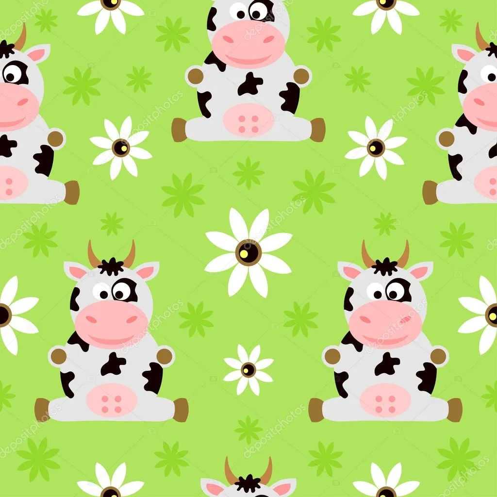 dibujos animados de fondo transparente con vaca — Vector stock ...