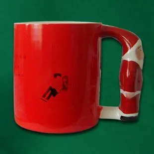 de dibujos animados de la mano de color rojo taza de cambio-Tazas ...