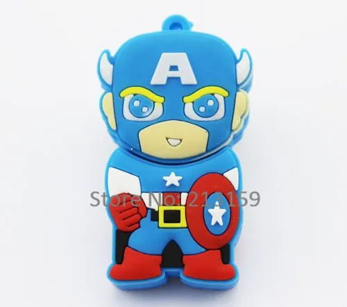 Dibujos animados al por menor capitán américa superhéroe USB Flash ...